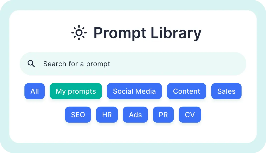 Prebuilt Prompts Library illustration