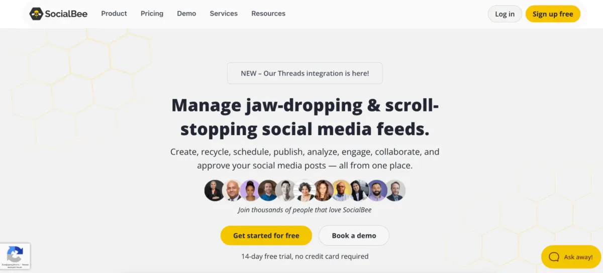 socialbee social media management tool